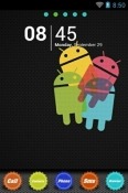 Colorful Droid Circles Go Launcher Android Mobile Phone Theme