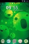 Water Emote Green Go Launcher Android Mobile Phone Theme