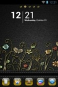 Floral Denim Go Launcher Android Mobile Phone Theme