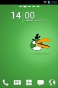Angry Birds Green Go Launcher QMobile V8 Theme