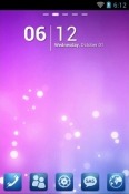 Purple Flow Go Launcher Xiaomi Redmi Note 9S Theme