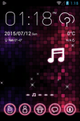 Pink Music Go Launcher Micromax Bolt A82 Theme
