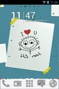 Valentine Sketch Go Launcher Android Mobile Phone Theme