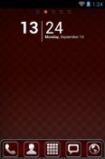 Red Chrome Go Launcher Honor Pad 2 Theme