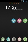 Candy Black Go Launcher Motorola Moto X Play Dual SIM Theme