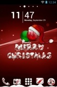 Icy Christmas Red Go Launcher Voice V60 Theme
