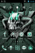 Hell Skull Go Launcher Celkon Q3K Power Theme