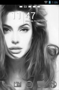 Angelina Jolie Sketch Go Launcher HTC Desire 816G dual sim Theme