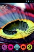 Colourful Feathers CLauncher Sony Xperia XZ3 Theme
