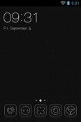 Black And White CLauncher Sony Xperia T LTE Theme