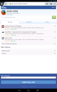 Firefox Browser for Android Android Application Image 1