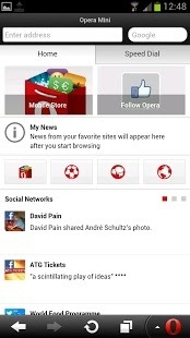 Opera Mini browser for Android Android Application Image 2
