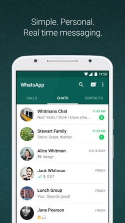 WhatsApp Messenger Android Application Image 1