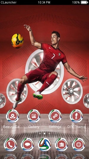 Ronaldo CLauncher Android Theme Image 2