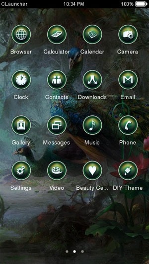 Beautiful Peacock CLauncher Android Theme Image 2