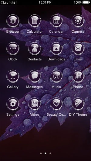 Dew Drops CLauncher Android Theme Image 2