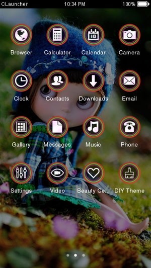 Cute Doll CLauncher Android Theme Image 2