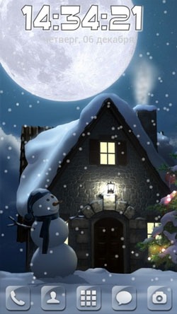 Christmas Moon Android Wallpaper Image 2