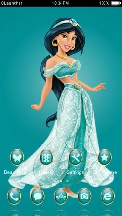 Princess Jasmine CLauncher Android Theme Image 1