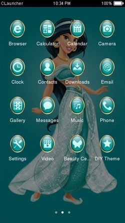 Princess Jasmine CLauncher Android Theme Image 2