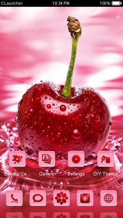 Red Cherry CLauncher Android Theme Image 1