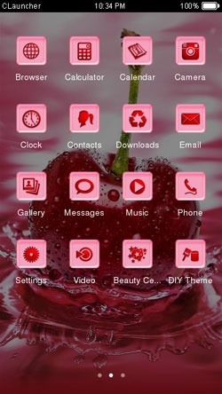 Red Cherry CLauncher Android Theme Image 2