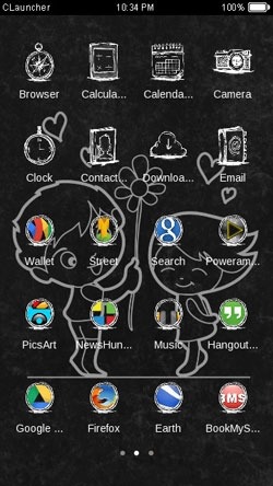 Blackboard CLauncher Android Theme Image 1
