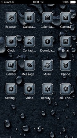 Water Drops CLauncher Android Theme Image 2
