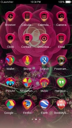 Pink Flower CLauncher Android Theme Image 2