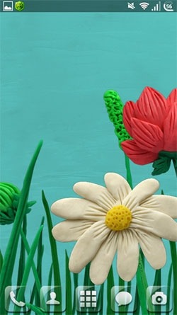 Plasticine Flowers Android Wallpaper Image 2