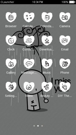 Miss You CLauncher Android Theme Image 2