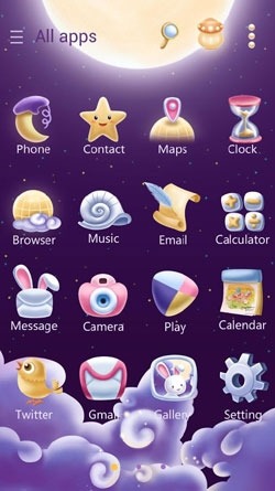 Moonie Go Launcher EX Android Theme Image 2