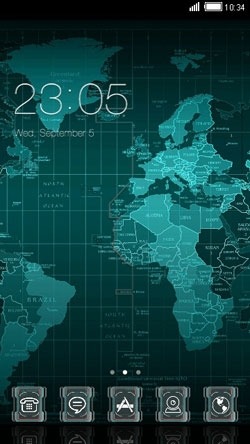 World Map CLauncher Android Theme Image 1