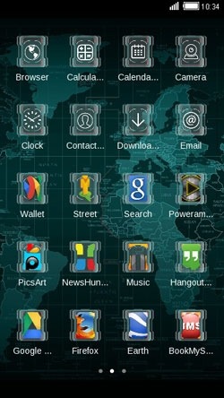 World Map CLauncher Android Theme Image 2