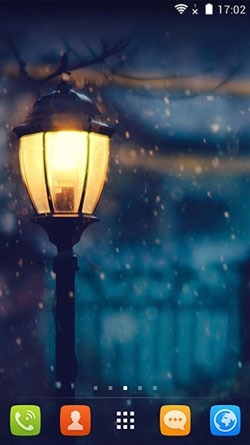Snowy Night Android Wallpaper Image 2