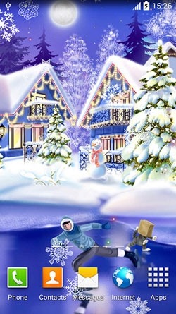Christmas Ice Rink Android Wallpaper Image 1