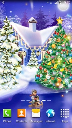 Christmas Ice Rink Android Wallpaper Image 2
