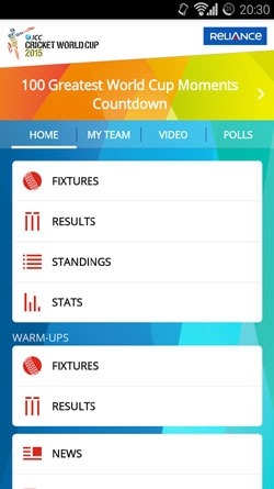 ICC Cricket World Cup 2015 Android Application Image 1