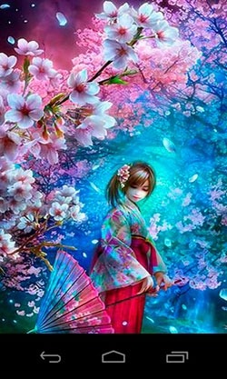 3D Sakura Magic Android Wallpaper Image 2