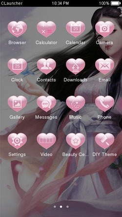 Anime Girl CLauncher Android Theme Image 2