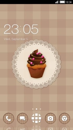 Chocolate Cupcake CLauncher Android Theme Image 1