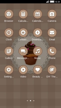 Chocolate Cupcake CLauncher Android Theme Image 2