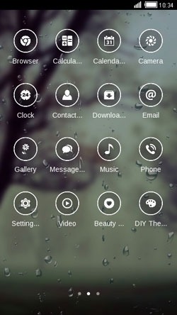 Nature Droplets CLauncher Android Theme Image 2