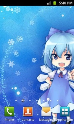 Touhou Cirno Android Wallpaper Image 1