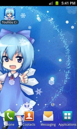 Touhou Cirno Android Wallpaper Image 2