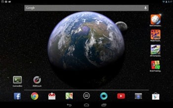 Earth And Moon In Gyro 3D Android Wallpaper Image 2