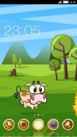 Funny Cow CLauncher Android Theme Image 1