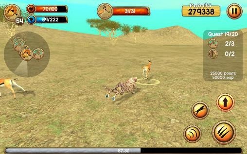 Wild Cheetah Sim 3D Android Game Image 1