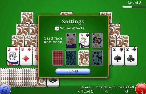 Classic Tri Peaks Solitaire Android Game Image 2