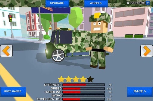 Blocky Army: City Rush Racer Android Game Image 2